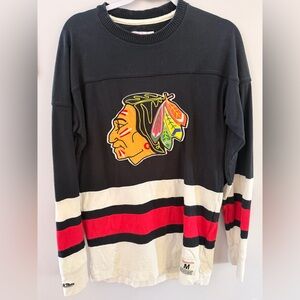 Vintage Chicago Blackhawks Mitchell & Ness authentic NHL hockey jersey.